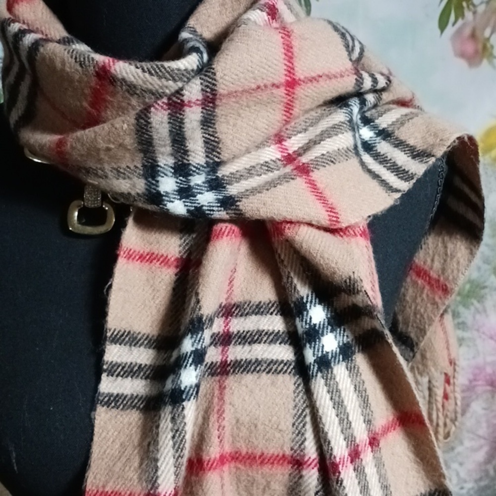 Royal Rossi cashmere scarf brown/black/white/red - Picture 2 of 6